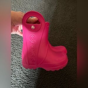 CROCS Kids Fuchsia Rain Boots